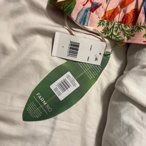 FARM Rio ~ Bright Farm Beige Strapless Maxi Dress - Picture 5 of 8